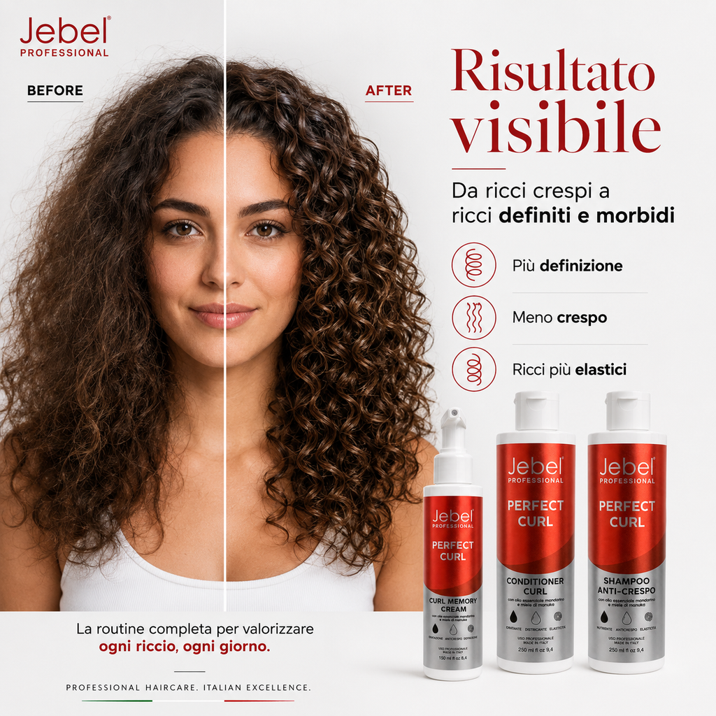 JEBEL Perfect Curl – Linea Professionale per Capelli Ricci e Mossi